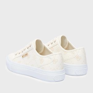 GUESS Jelexa Suni Deri Spor Ayakkabı FLTJ10FAL12 - EKRU
