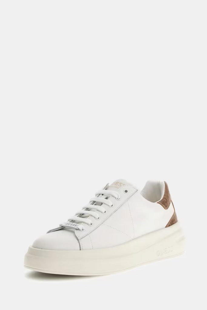 GUESS Elba 4g Logolu Sneaker FMPVIBLEA12 - beyaz-kahve