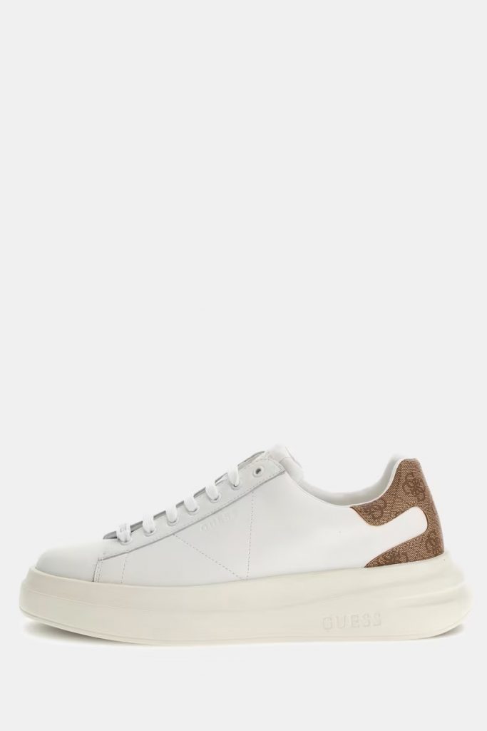GUESS Elba 4g Logolu Sneaker FMPVIBLEA12 - beyaz-kahve