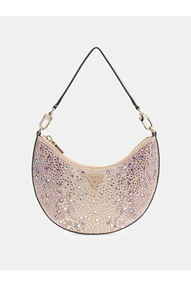 GUESS Tasmin Taş Detaylı Hobo Çanta HWEG9931720 - pembe