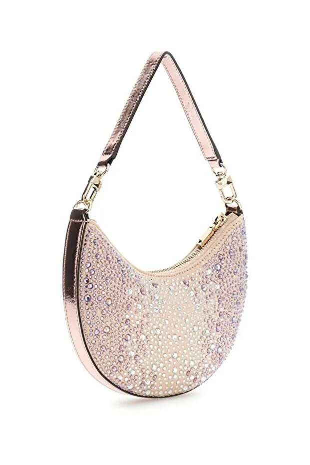 GUESS Tasmin Taş Detaylı Hobo Çanta HWEG9931720 - pembe