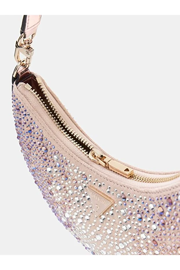 GUESS Tasmin Taş Detaylı Hobo Çanta HWEG9931720 - pembe