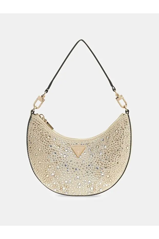 GUESS Tasmin Taş Detaylı Hobo Çanta HWEG9931720 - gold