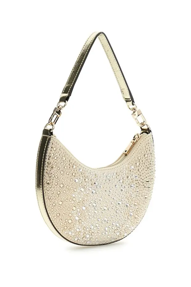 GUESS Tasmin Taş Detaylı Hobo Çanta HWEG9931720 - gold