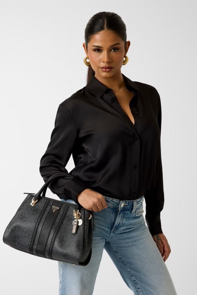 GUESS  Noelle Logo El Çantası HWSS9672070 - ANTRASİT