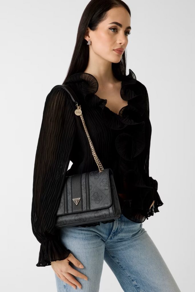GUESS Noelle Logolu Çapraz Çanta HWSS9672210 - ANTRASİT