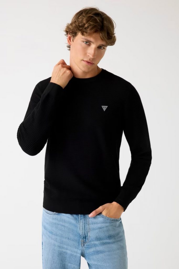 GUESS Viskoz Karışımlı Kazak M6YQ24K4245 - Siyah