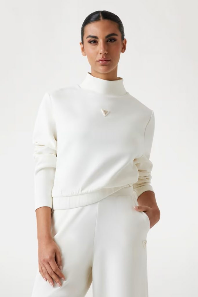 GUESS Yüksek Yakalı Sweatshirt V4YQ05KCAY2