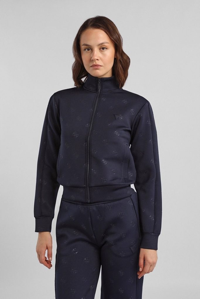 GUESS 4G Logo Sweatshirt V6YQ12K4297 - Lacivert