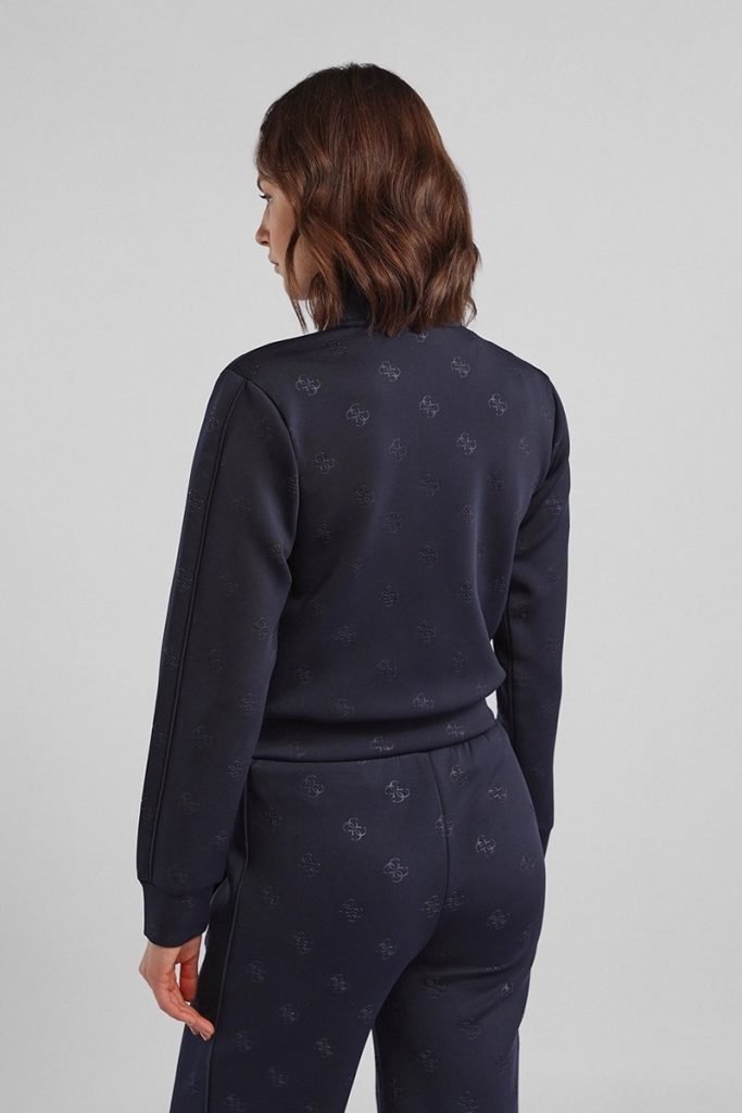 GUESS 4G Logo Sweatshirt V6YQ12K4297 - Lacivert