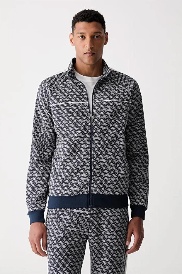 GUESS Parimo Dik Yaka Tam Fermuarlı Sweatshirt Z6YQ16K4620