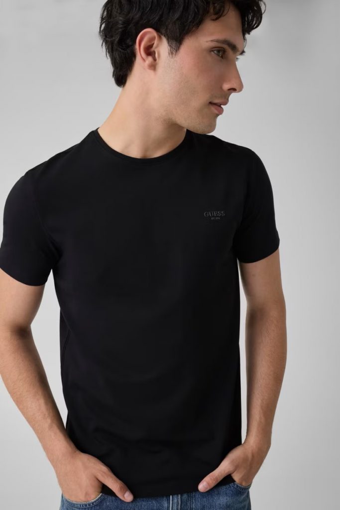 GUESS Pamuk Karışımlı T-Shirt M6YI24K3728 - Siyah