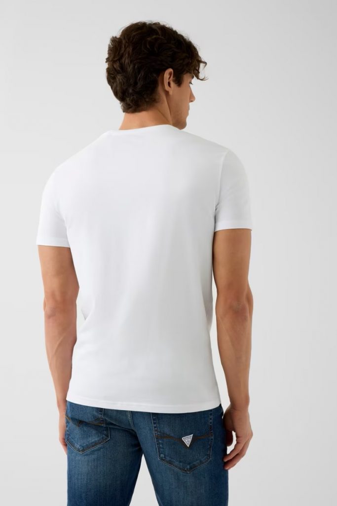 GUESS Pamuk Karışımlı T-Shirt M6YI24K3728 - Beyaz