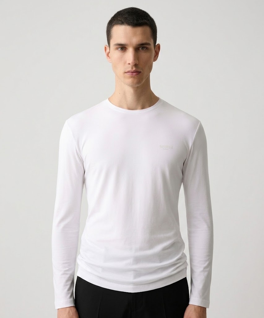 GUESS Uzun Kollu T-Shirt M6YI28K3733 - Beyaz