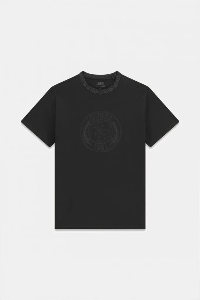 GUESS İşlemeli Logolu T-Shirt M6YI52K4238 - Siyah
