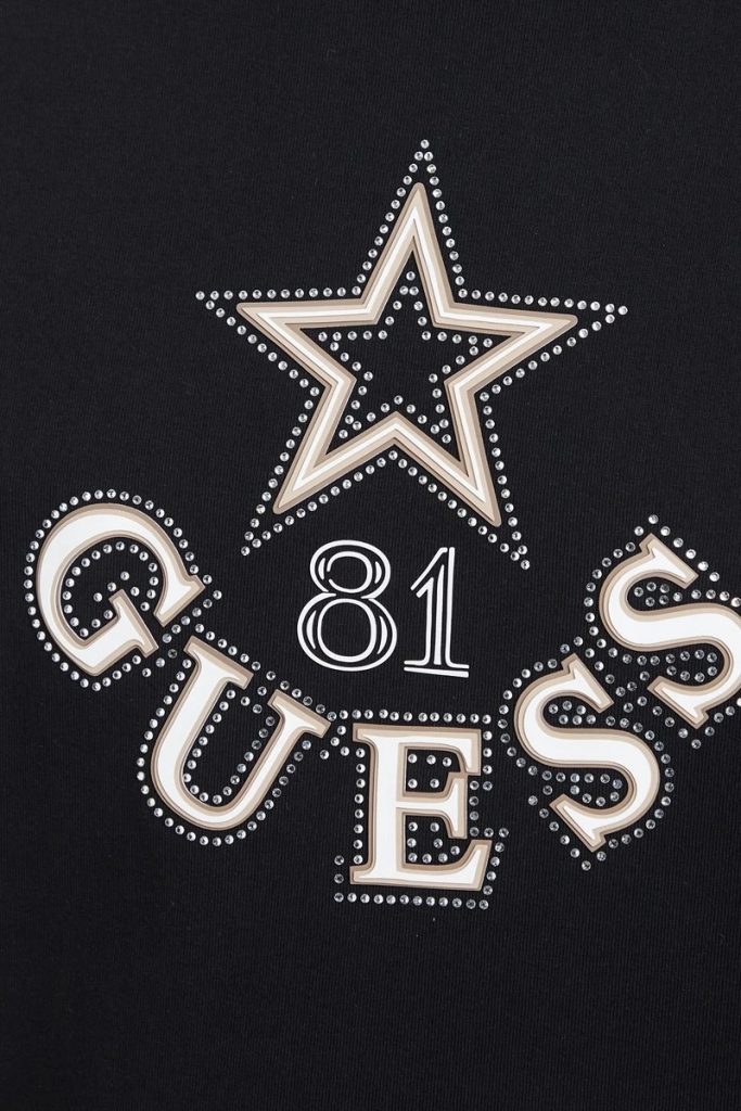 GUESS Elettra Kadın Aktif Regular Fit T-Shirt V6YI04K4268 - Siyah