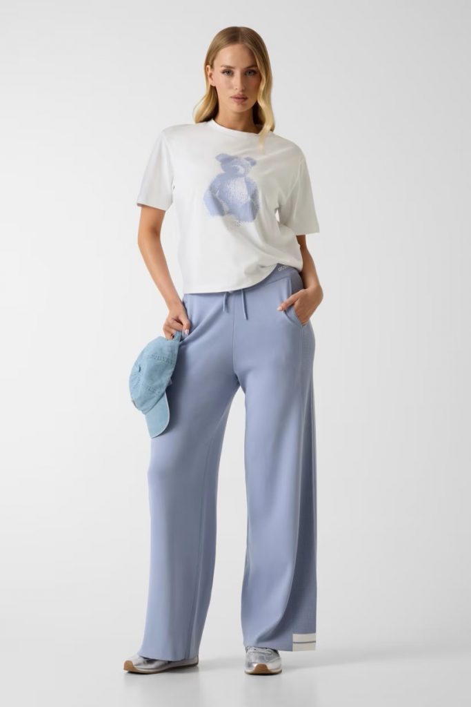 GUESS  Stras Taşlı T-shirt V6YI06K4273 - Beyaz
