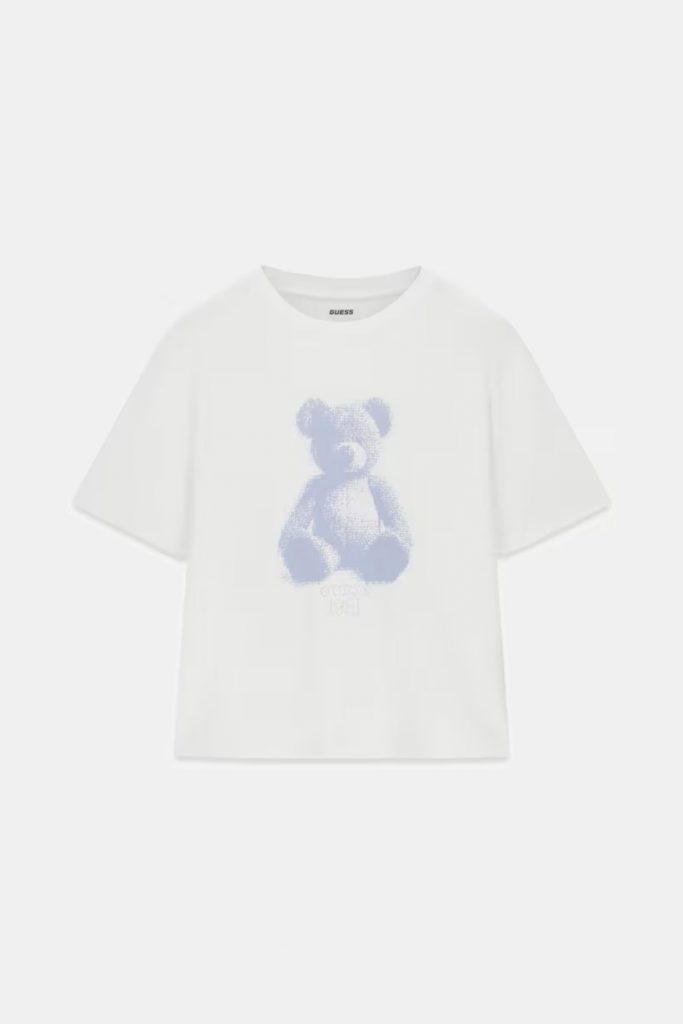 GUESS  Stras Taşlı T-shirt V6YI06K4273 - Beyaz