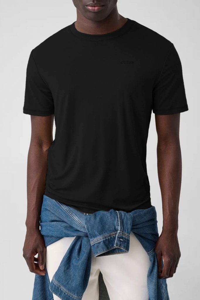 GUESS Nakışlı Logolu T-Shirt Z6YI27K5091 - Siyah