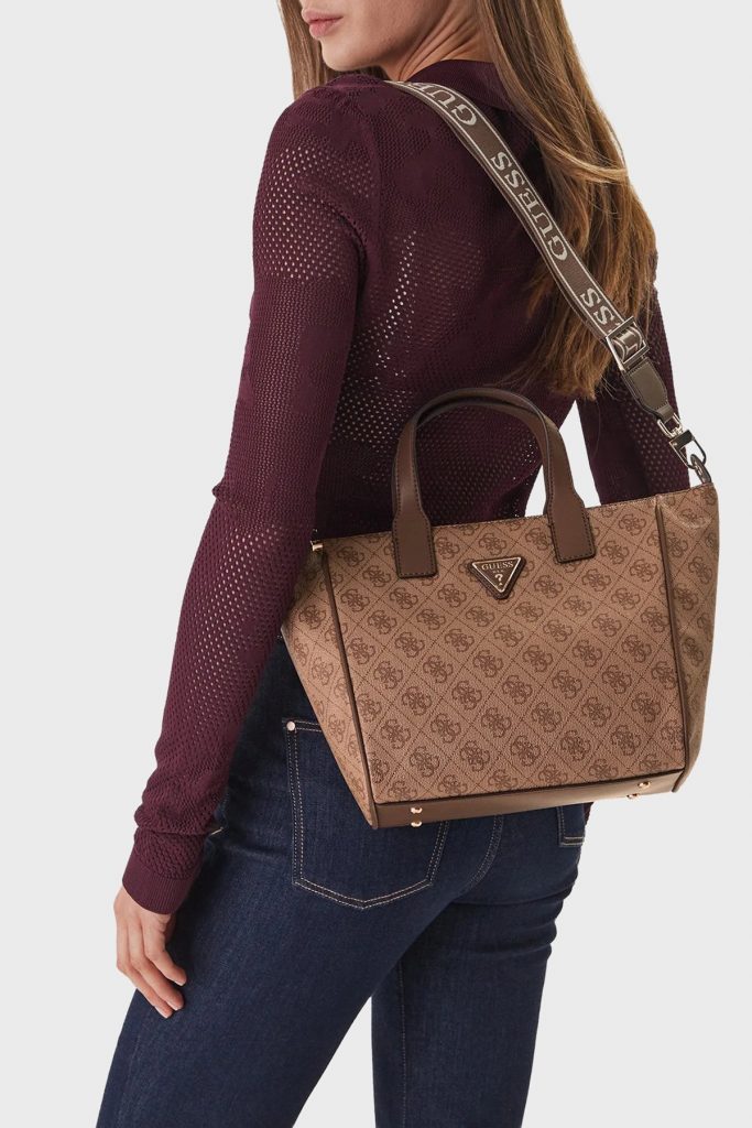 GUESS Follie Shopper Çanta TWLB9676019 - Latte