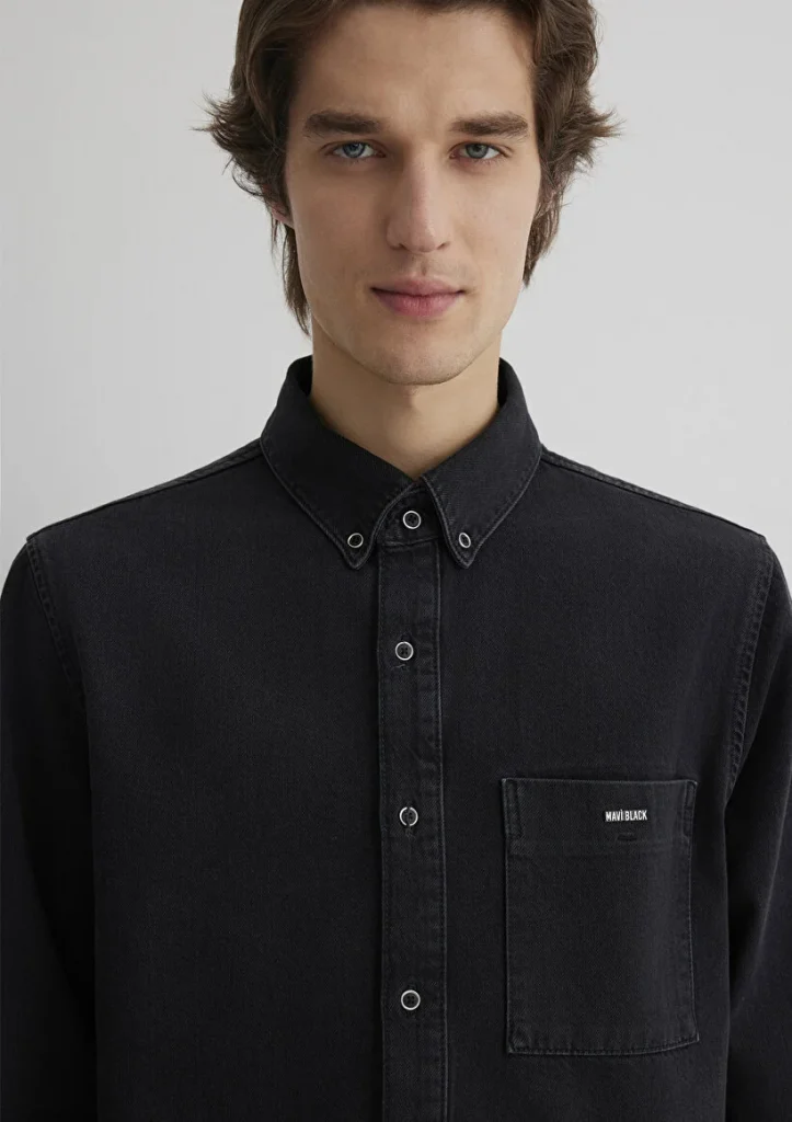 MAVİ Jayden Mavi Black Koyu Gri Jean Gömlek M0211065-89297