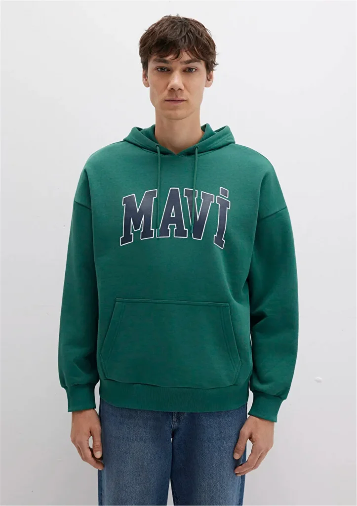 MAVİ Oversize Kapuşonlu Logo Sweatshirt M067149-71874