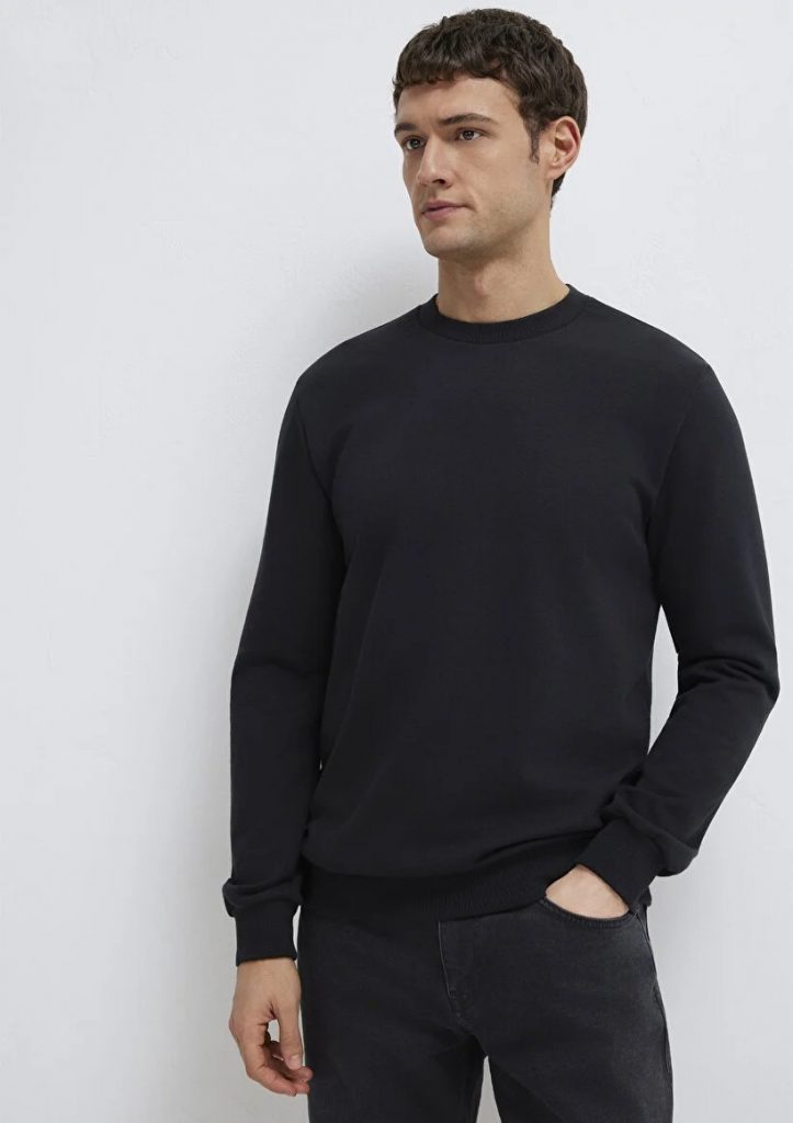 MAVİ Bisiklet Yaka Siyah Sweatshirt M0510457-900