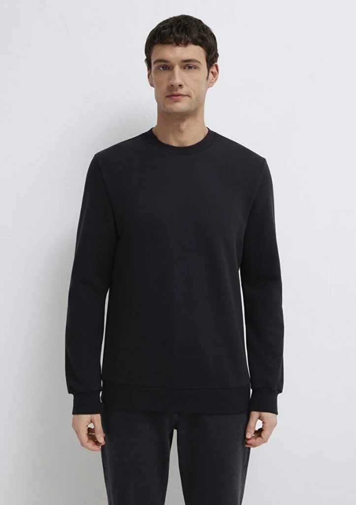MAVİ Bisiklet Yaka Siyah Sweatshirt M0510457-900