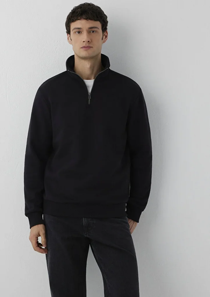 MAVİ Yarı Fermuarlı Erkek Sweatshirt M0S20027