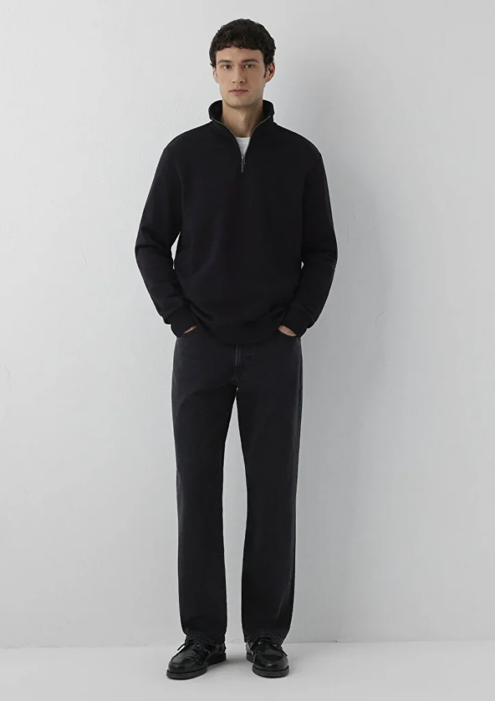 MAVİ Yarı Fermuarlı Erkek Sweatshirt M0S20027
