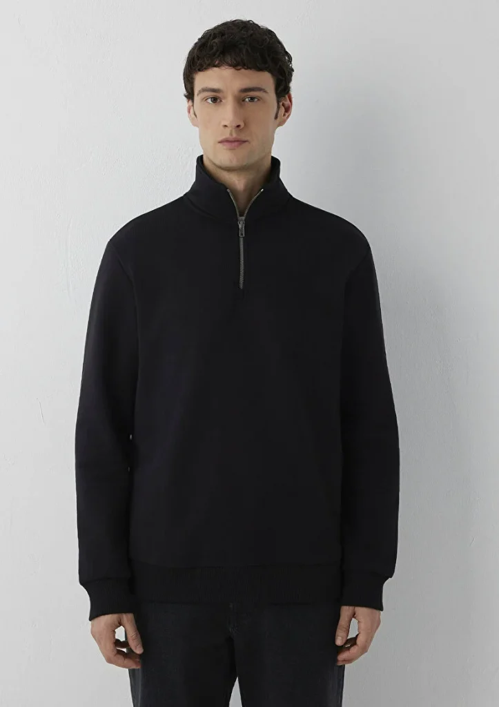 MAVİ Yarı Fermuarlı Erkek Sweatshirt M0S20027