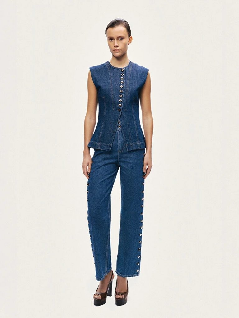 NOCTURNE Metal Düğme Detaylı Denim Pantolon 18167