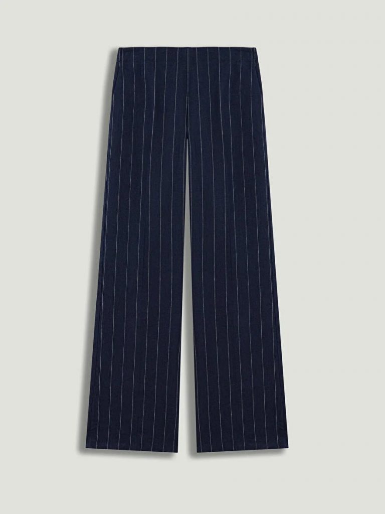 NOCTURNE Çizgili Geniş Paça Pantolon 3520