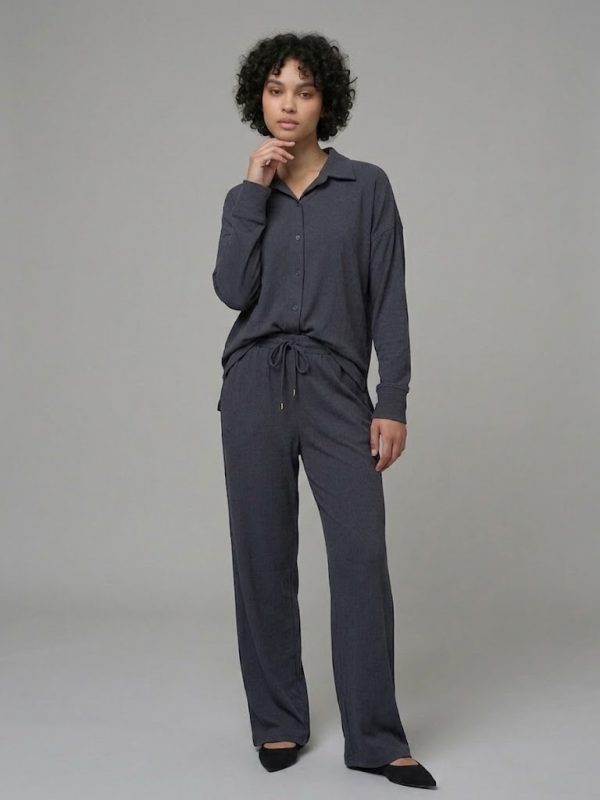 ON TRİKO Kadife Oversize Gömlek 14300