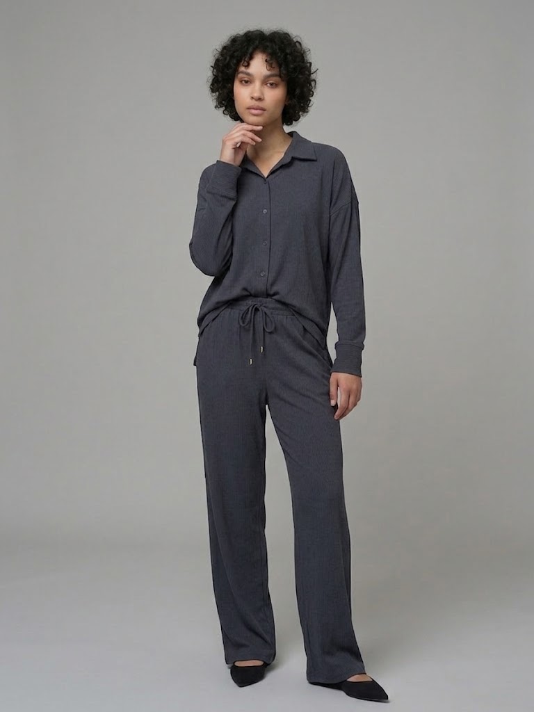 ON TRİKO Kadife Oversize Gömlek 14300