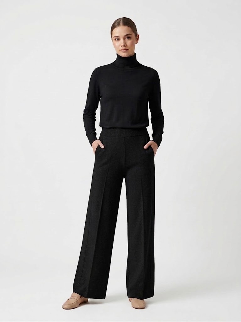 ON TRİKO Beli Lastikli Çıma Dikişli Triko Pantolon 10444