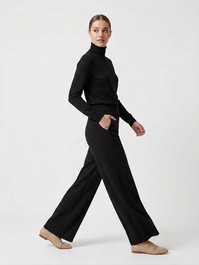 ON TRİKO Beli Lastikli Çıma Dikişli Triko Pantolon 10444