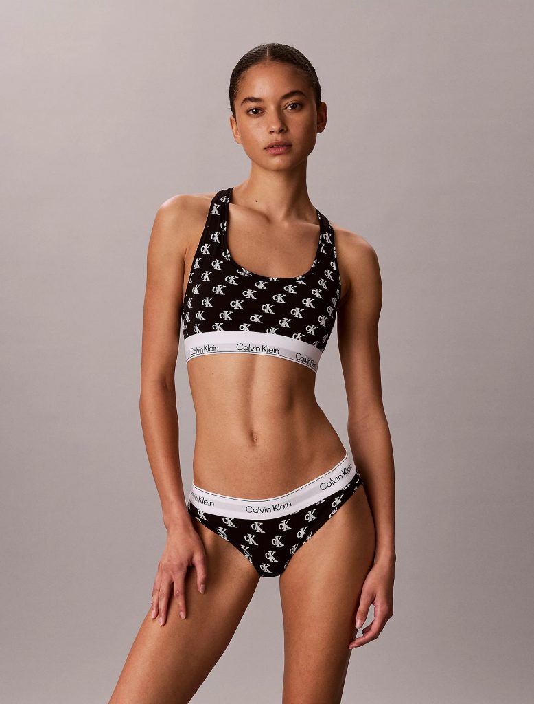 CALVİN KLEİN Astarsız Bralet - Icon Cotton Modal LV00QF8493JGJ - Siyah