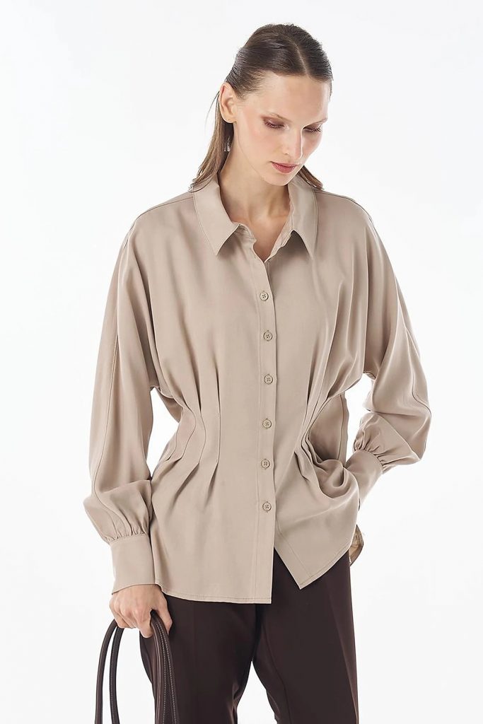 KAYRA Lyocell Pile Detaylı Tunik 11014