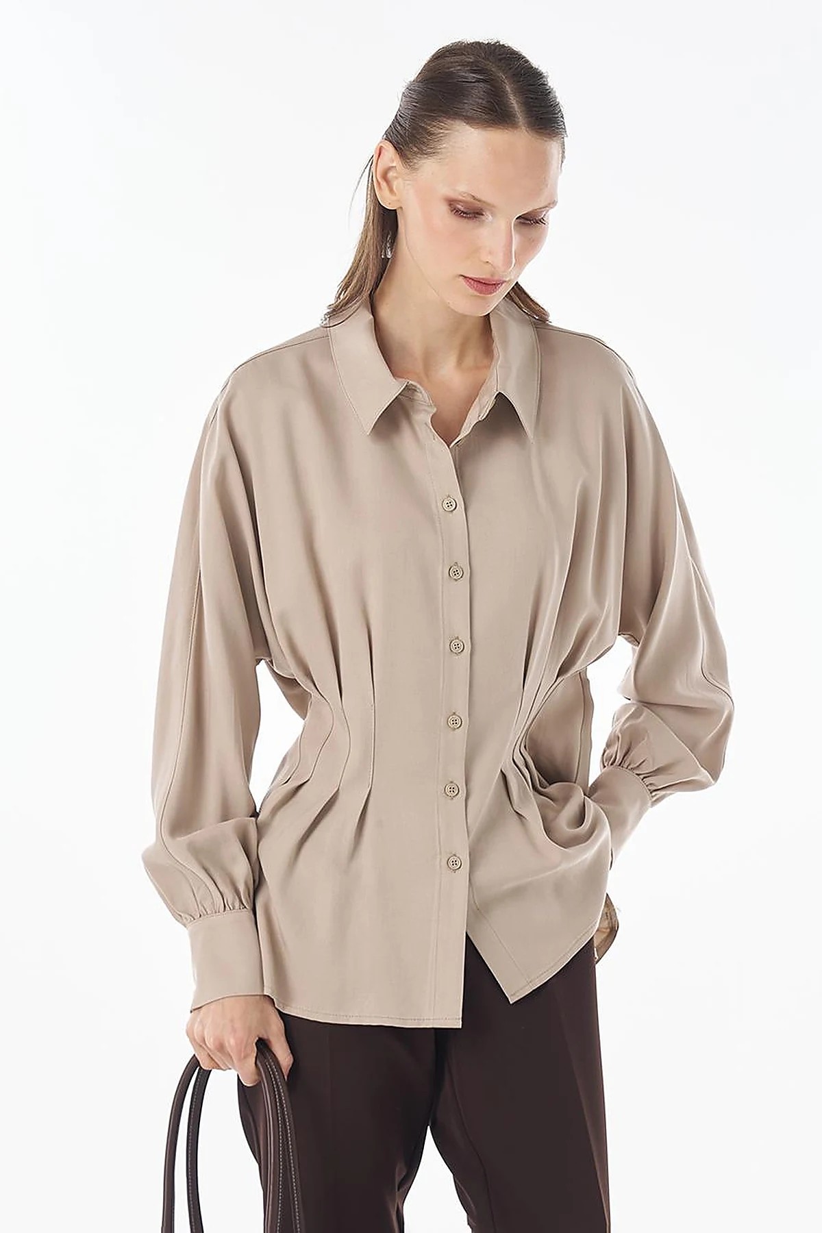 KAYRA Lyocell Pile Detaylı Tunik 11014